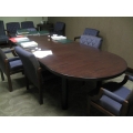 9' Board Room Table, Dark Cherry